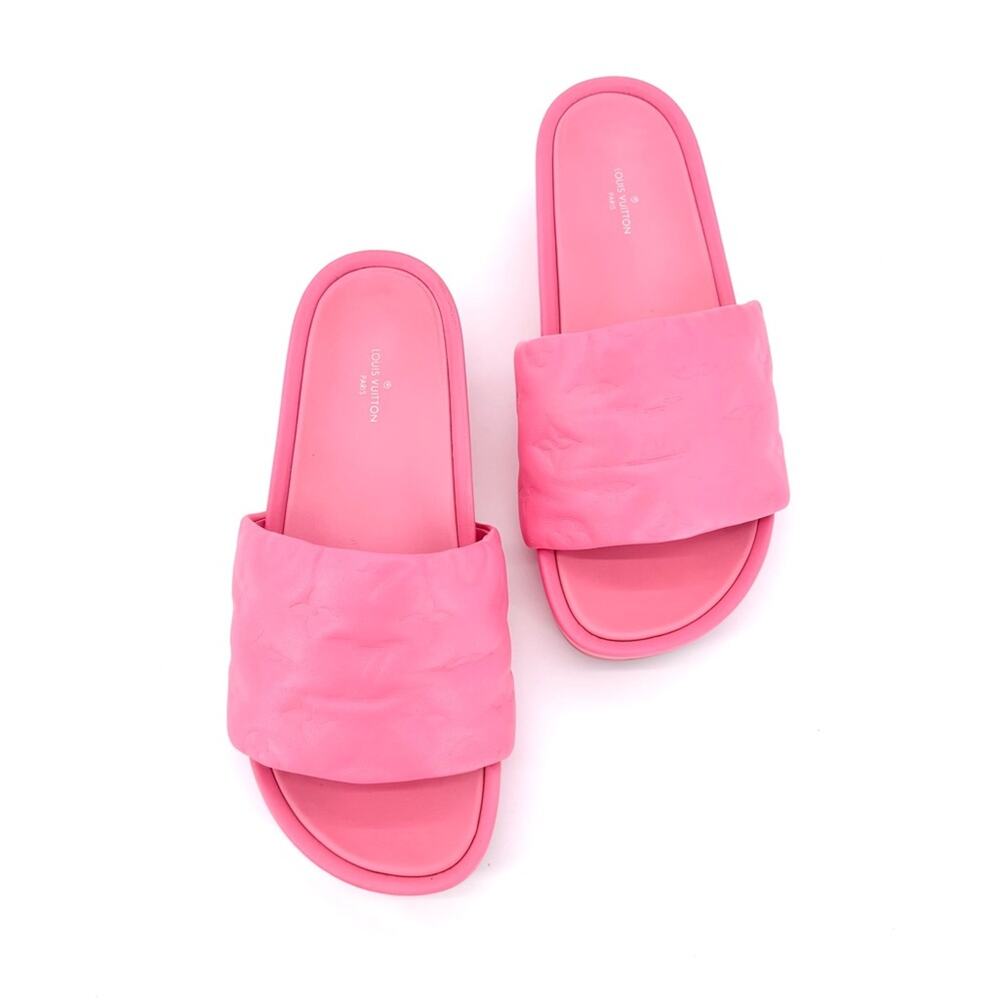 Louis Vuitton Jumbo Comfort Flatform Monogram Mules Slides 38 - Picture 3 of 7